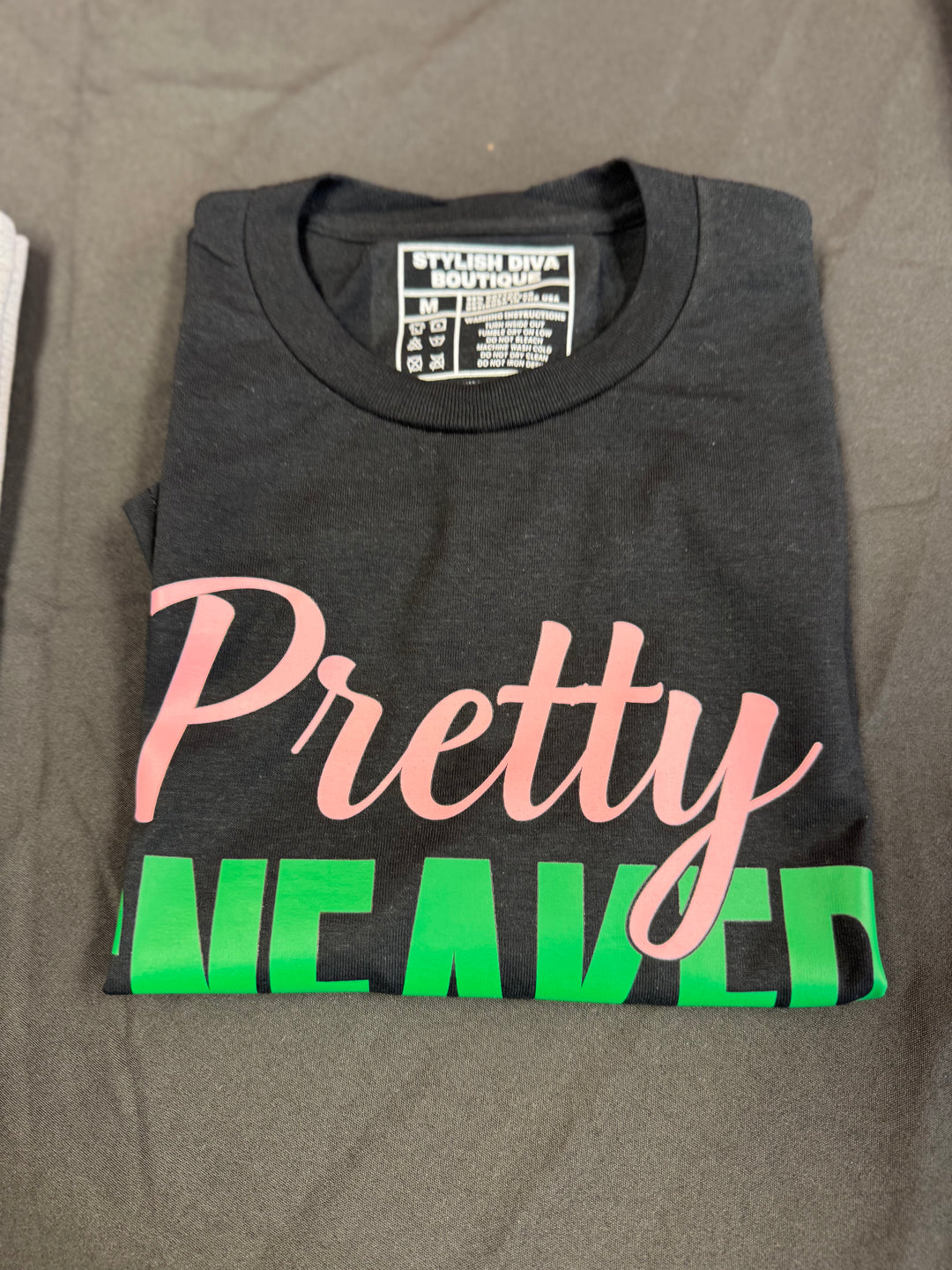 Pretty Sneaker Chic T-Shirt (Pink &amp; Green Print)