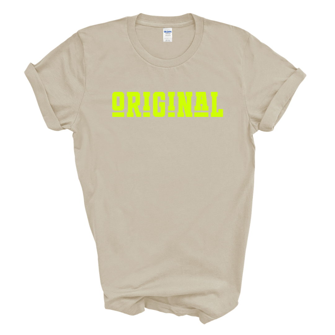 ORIGINAL Signature Graphic Tee (Neon Yellow Print)