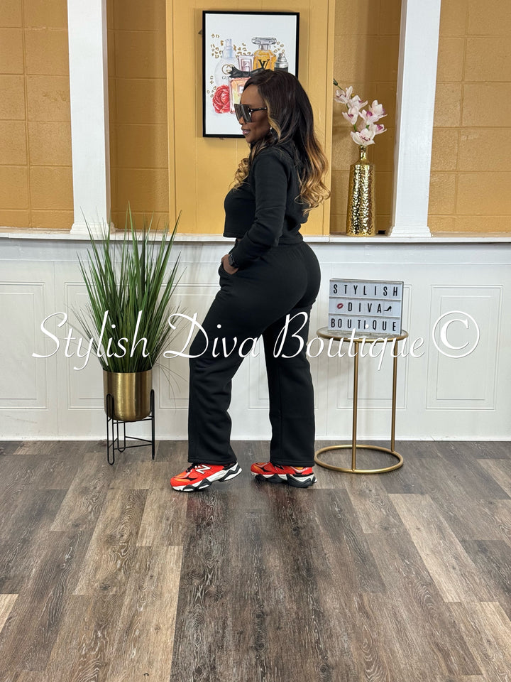 Comfort Mode Pullover Fleece Set (Black)