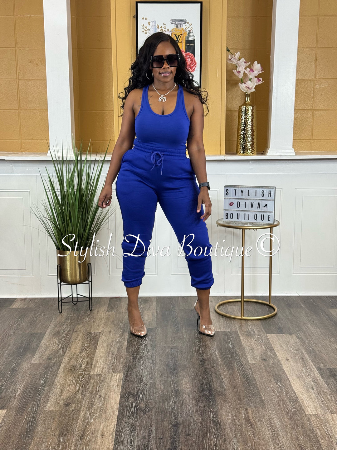Kerri Jogger Set (Bright Blue)