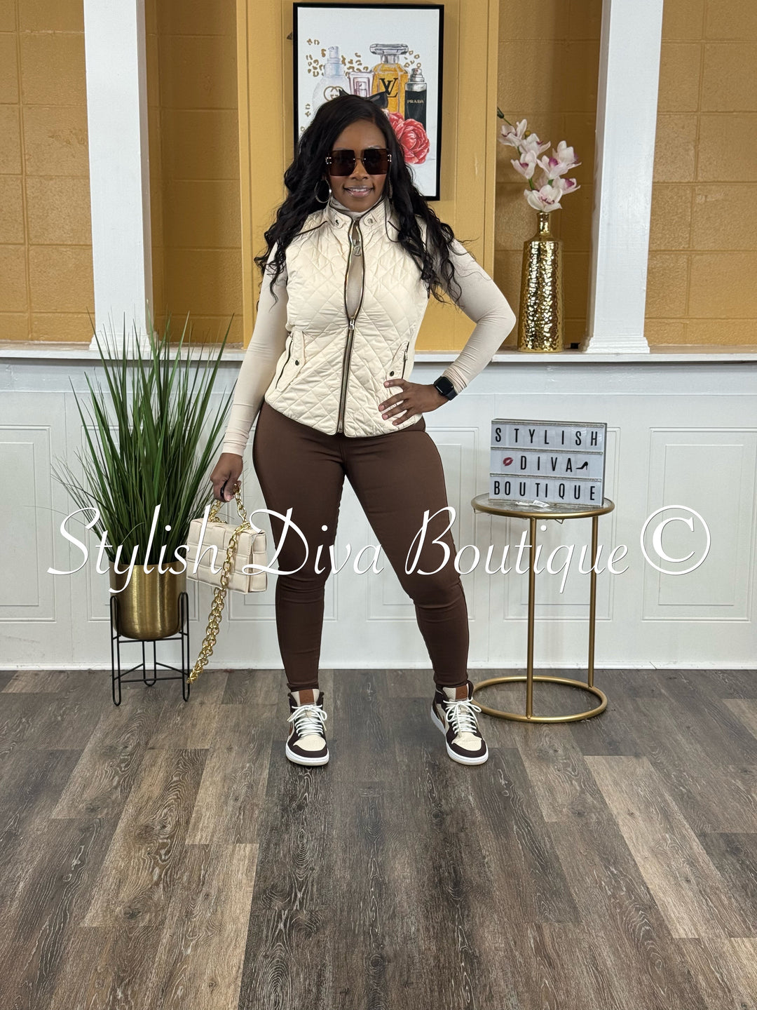 So Curvy Stretch Skinny Jeans up to 4XL (Brown)