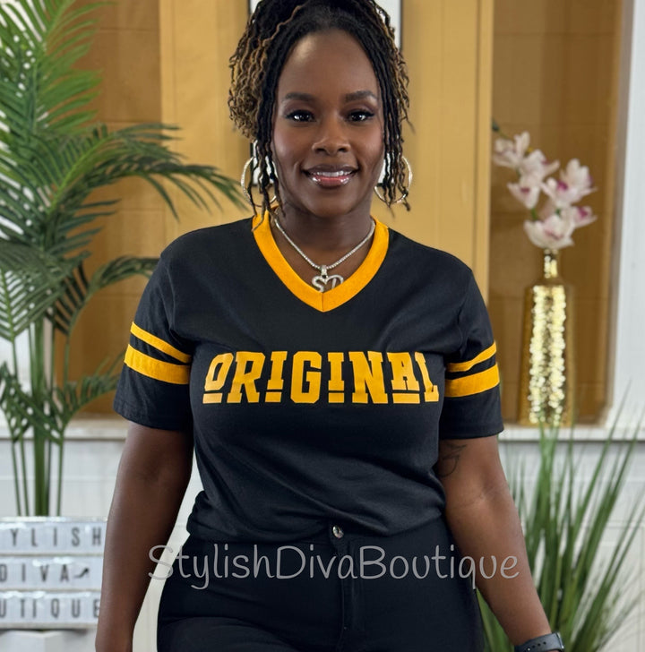 ORIGINAL Varsity Tee (Black/Gold)