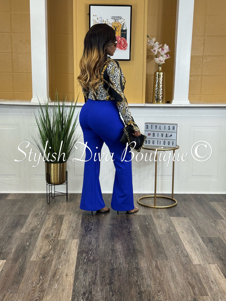 Gia Flare Pants (Bright Blue)