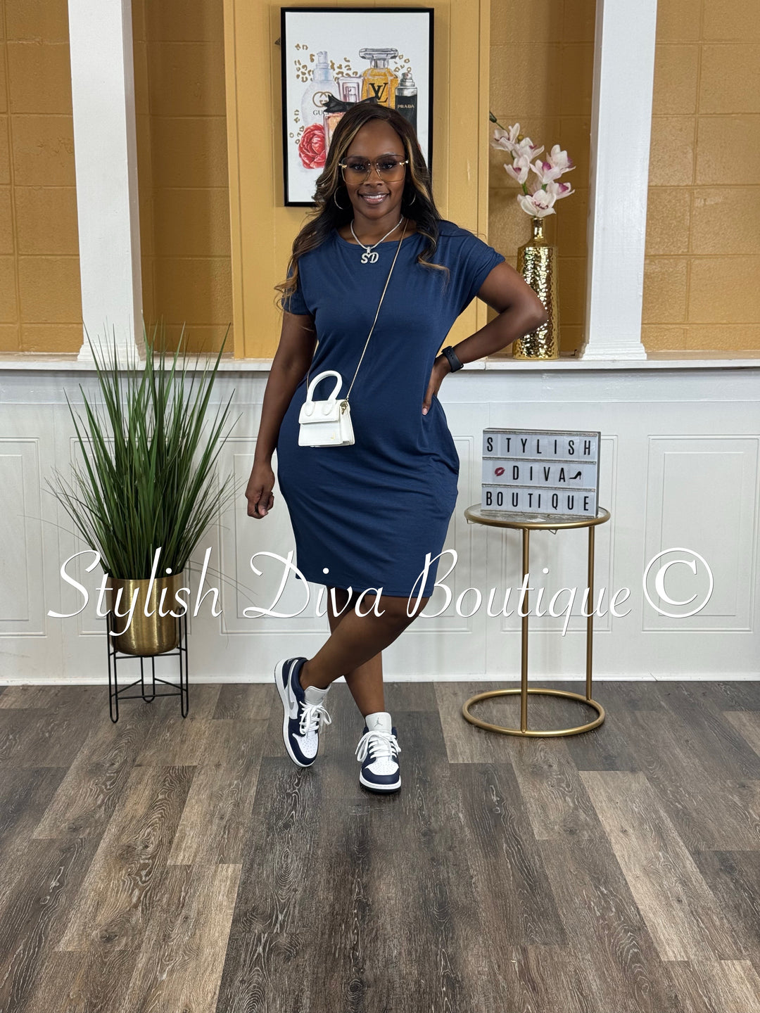 Out & About Dress (Navy)