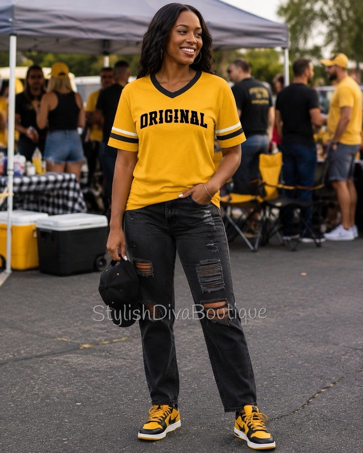 ORIGINAL Varsity Tee (Gold/Black/White)