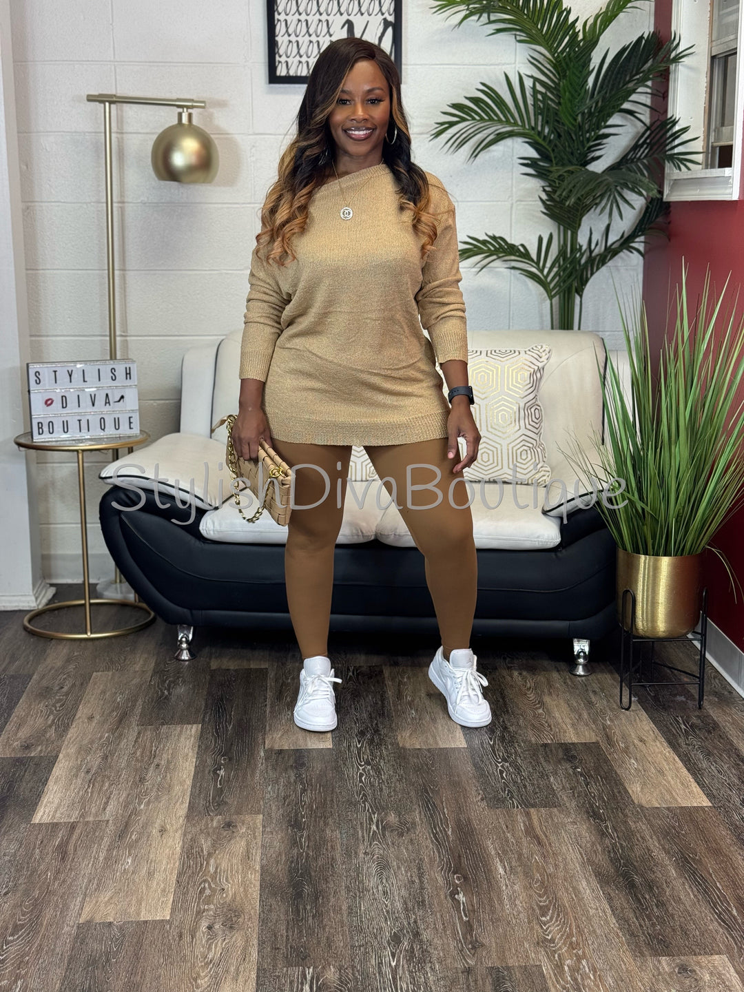 Butter Soft Microfiber Leggings up to 3XL (Deep Camel)