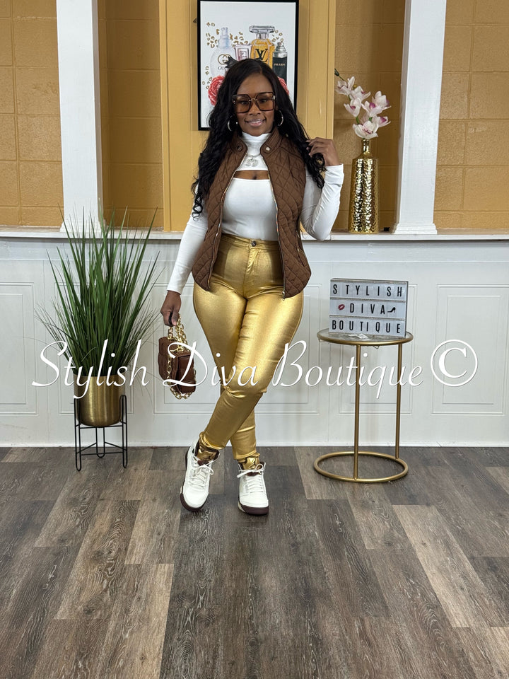 Rowan Quilted Padded Vest up to 2XL (Brown)