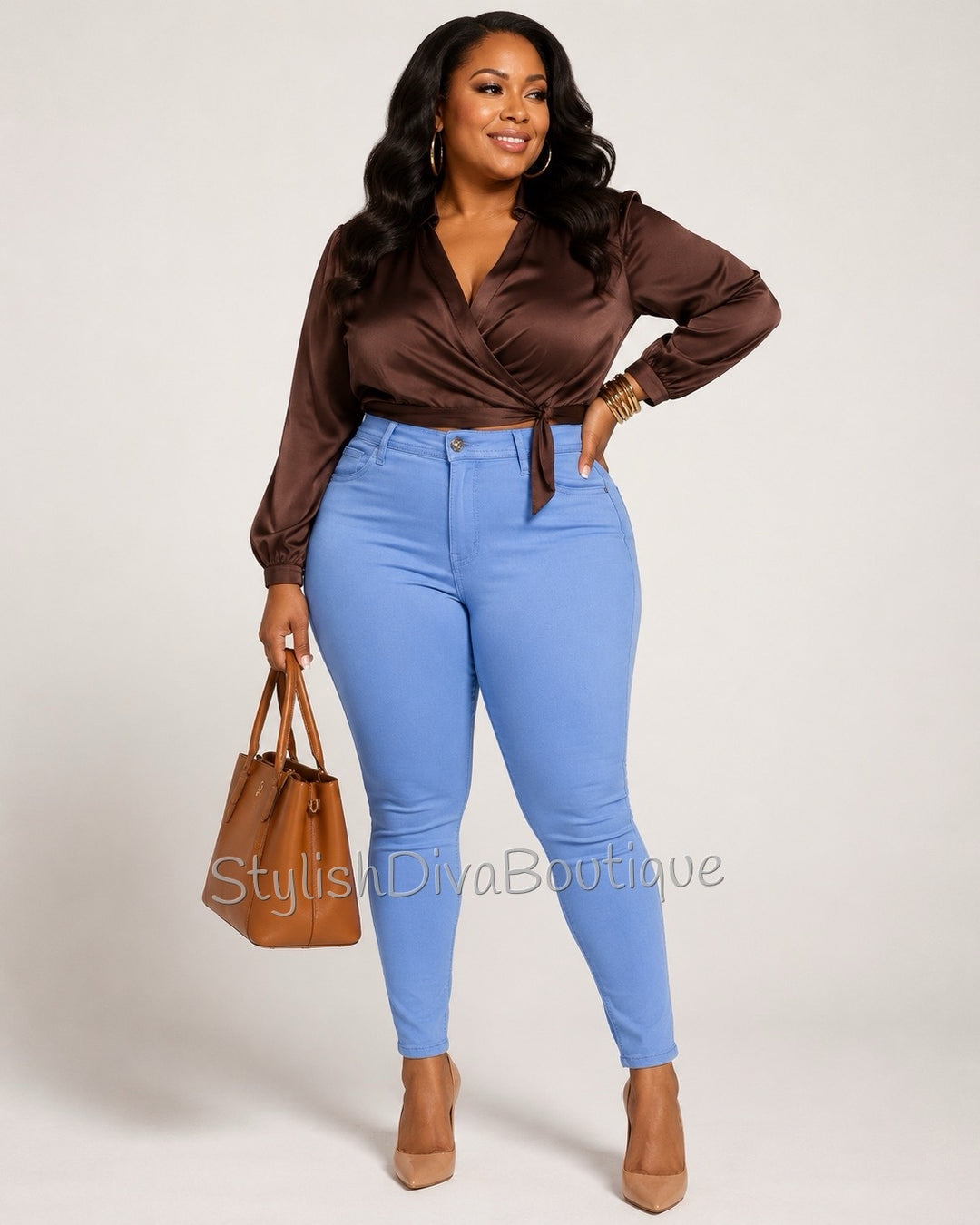 So Curvy Stretch Skinny Jeans up to 2XL (Columbia Blue)