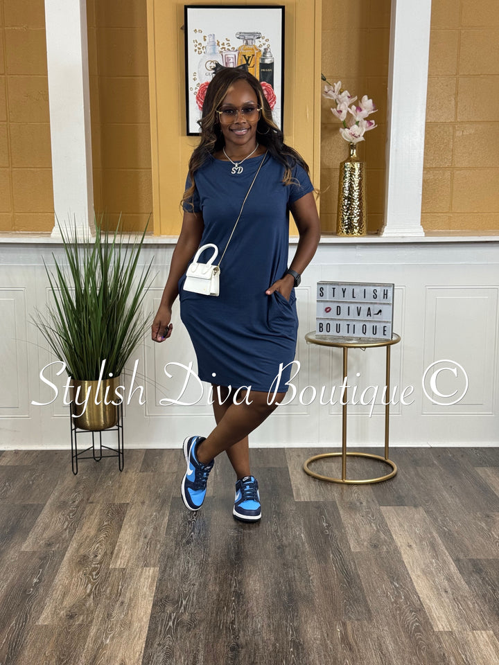 Out & About Dress (Navy)