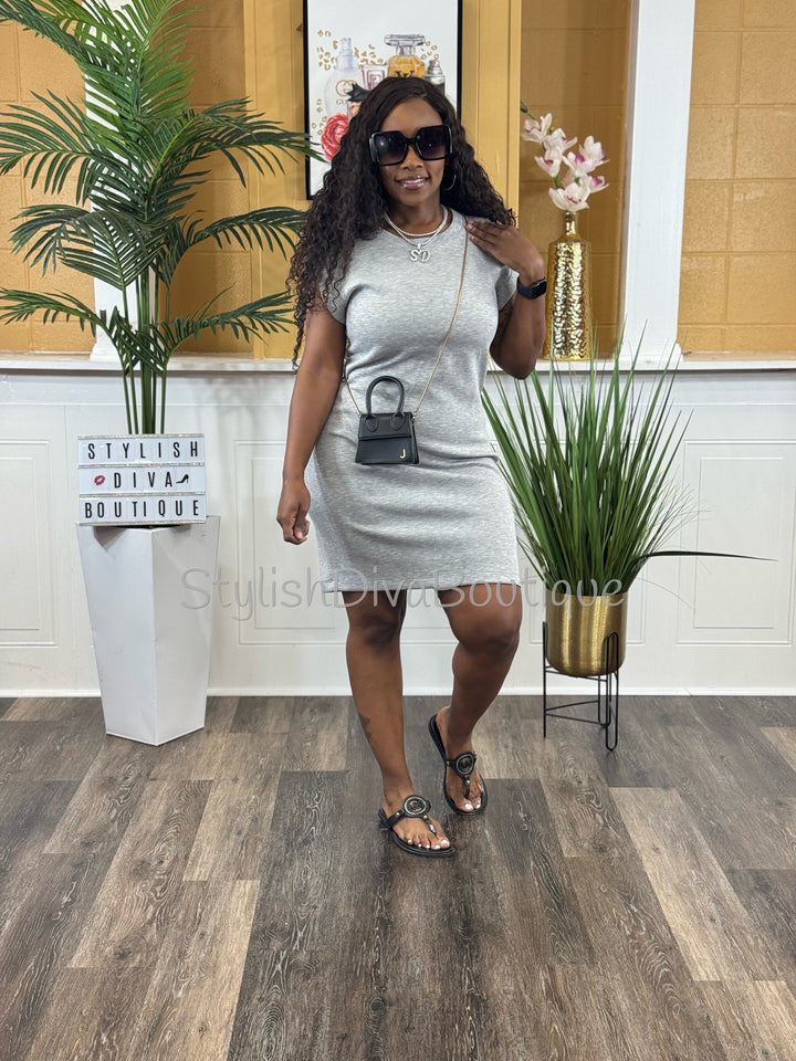 Easy Living Midi Dress (Heather Grey)