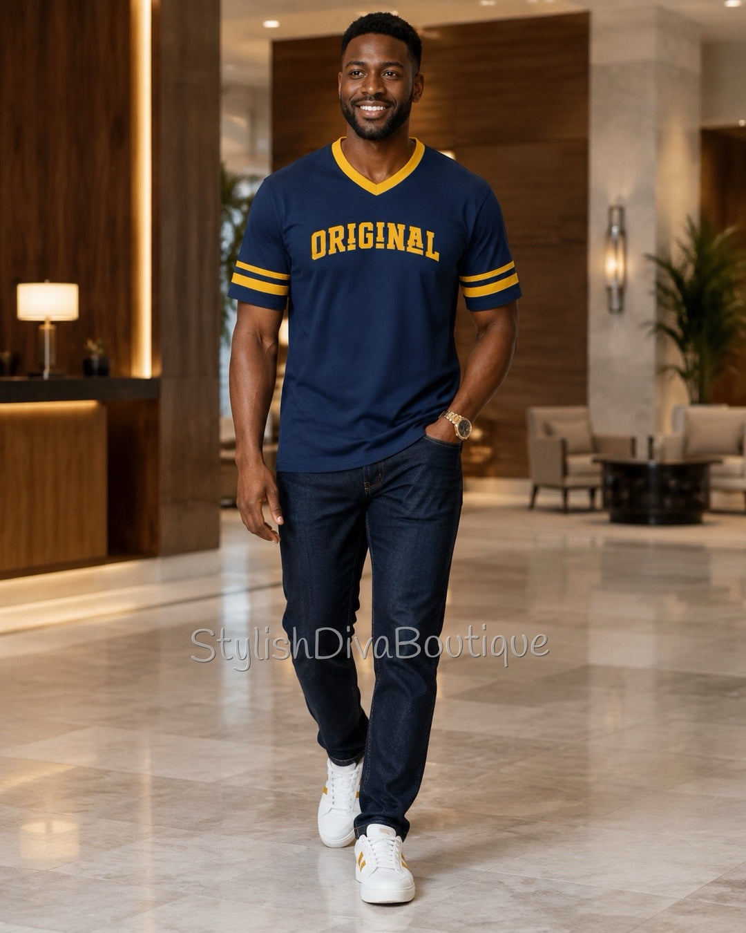 ORIGINAL Varsity Tee (Navy/Gold)