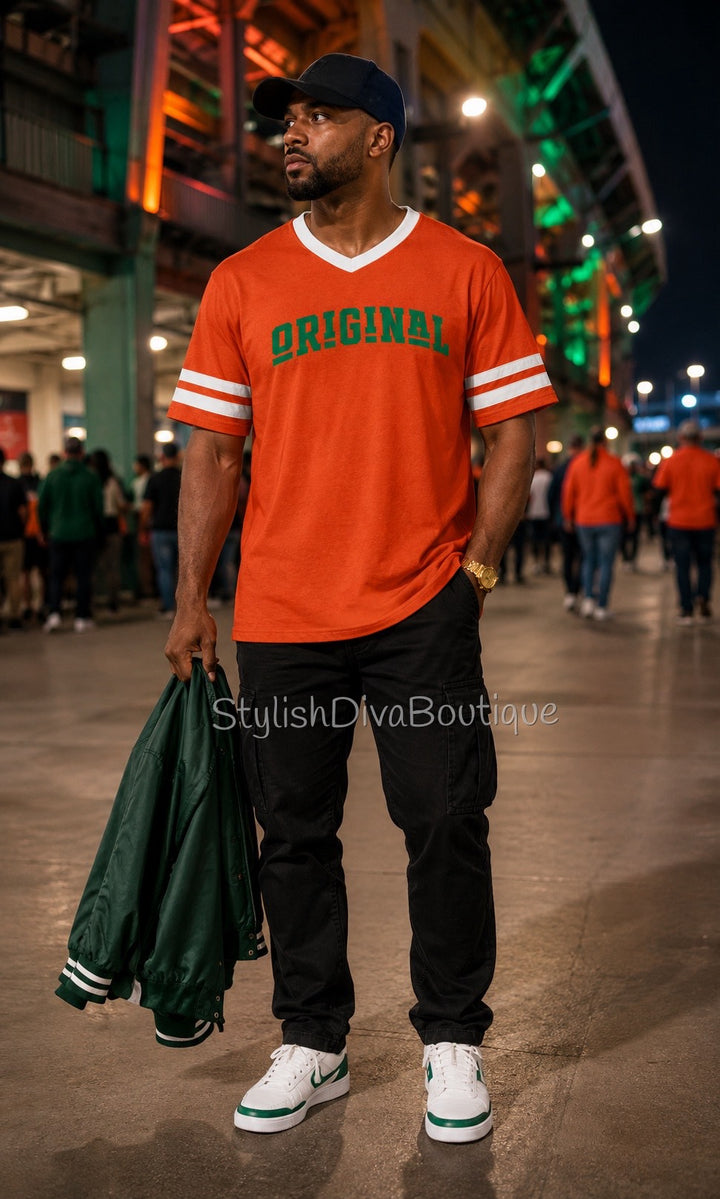 ORIGINAL Varsity Tee (Orange/Green)