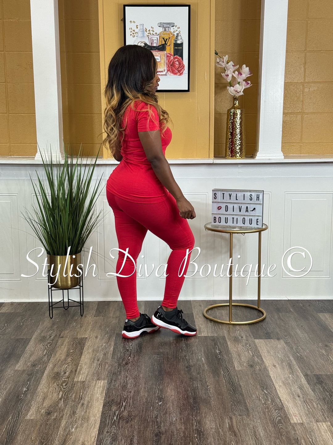 On the Run Legging Set (Red)