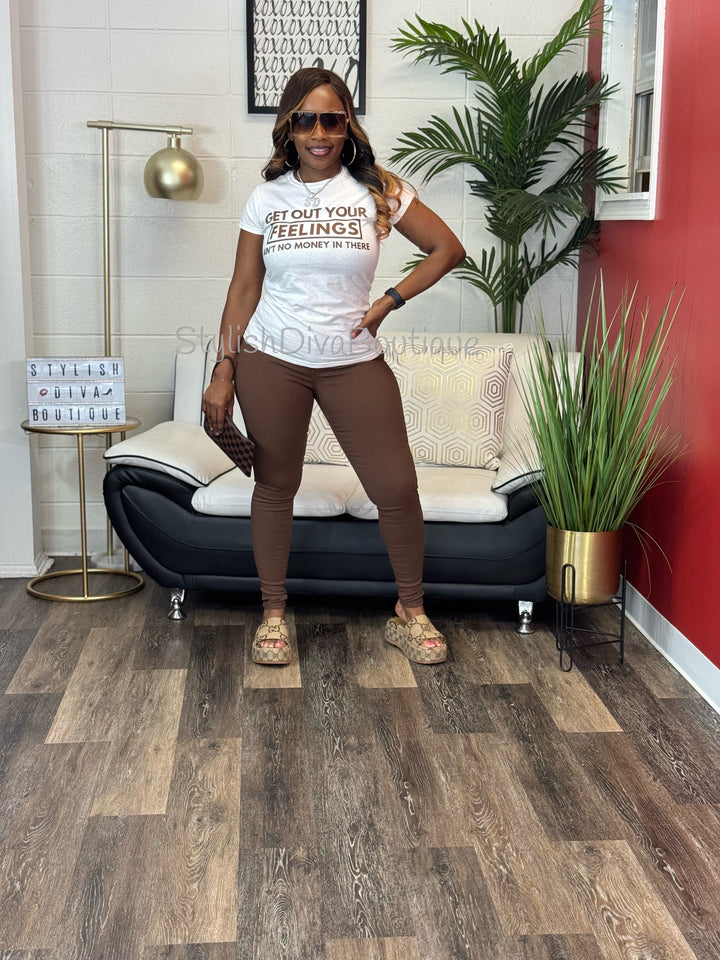 So Curvy Stretch Skinny Jeans up to 4XL (Brown)