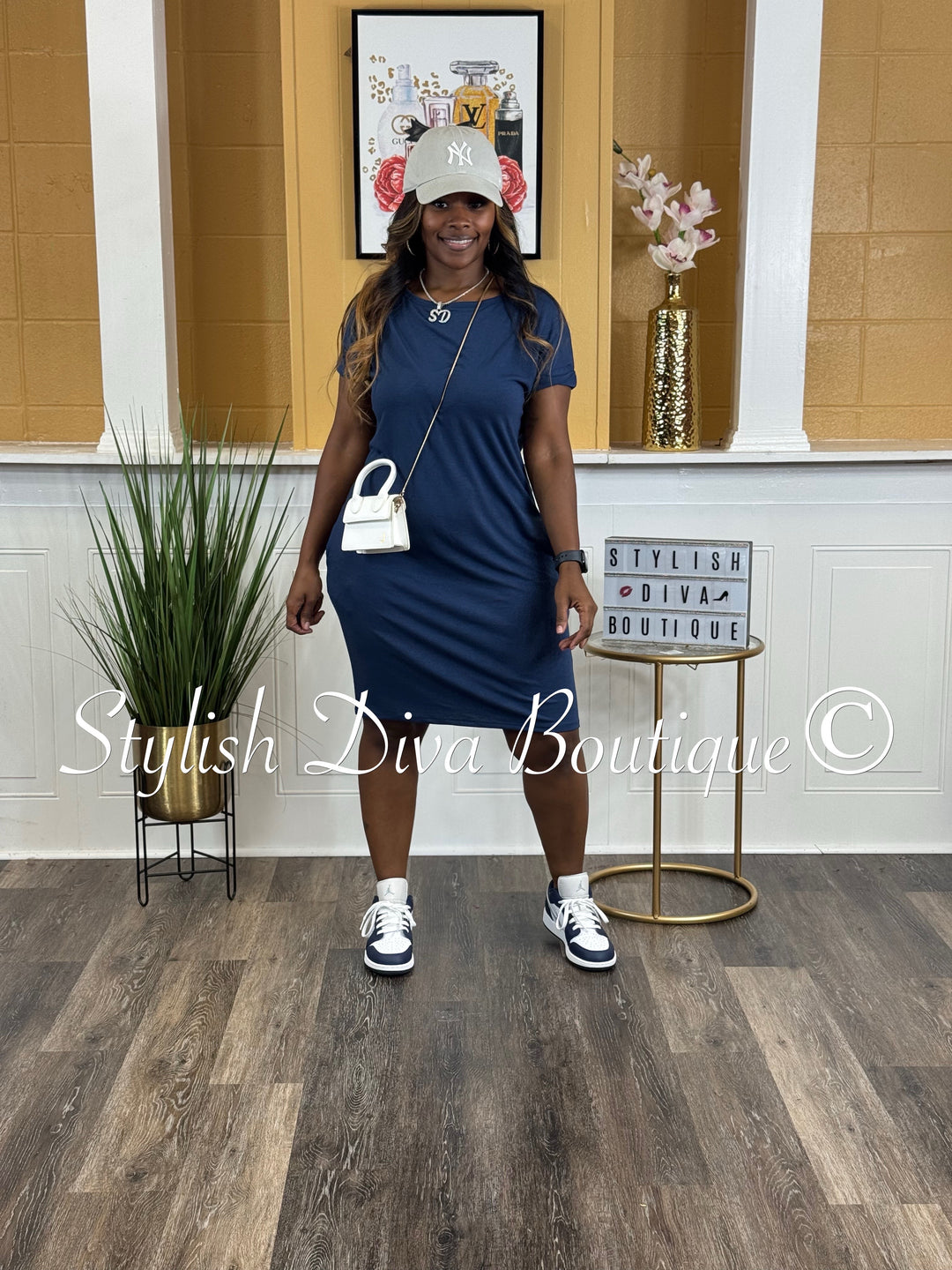 Out & About Dress (Navy)