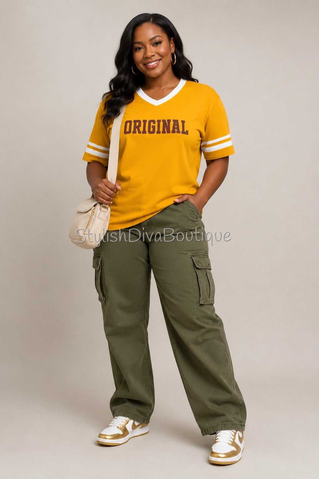 ORIGINAL Varsity Tee (Gold/Brown)