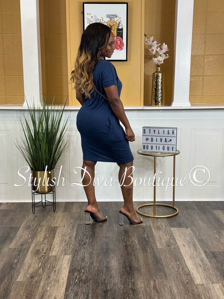 Out & About Dress (Navy)