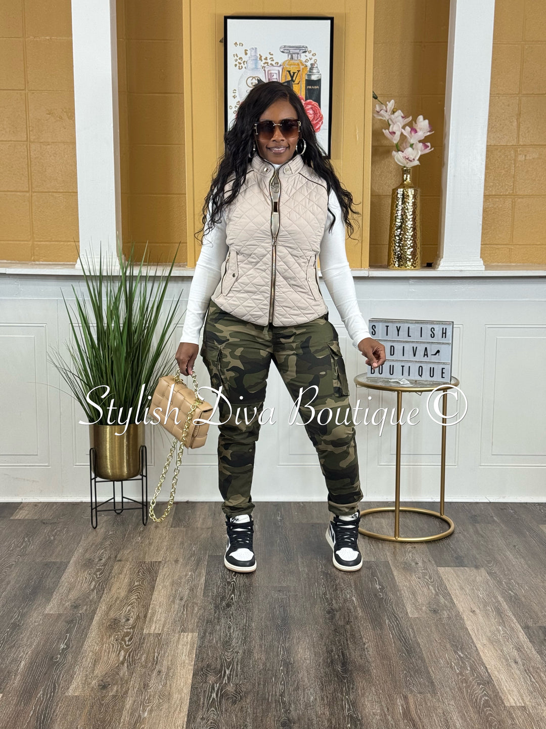 Rowan Quilted Padded Vest up to 2XL (Pale Taupe)