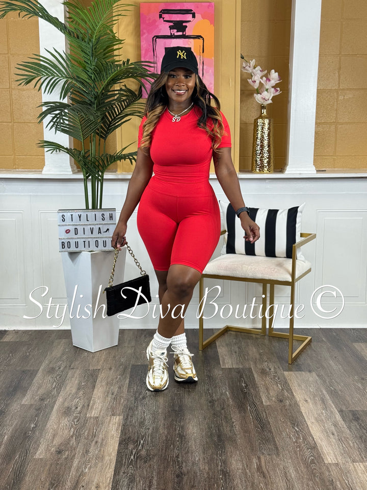 Biker Bae Set (Red)