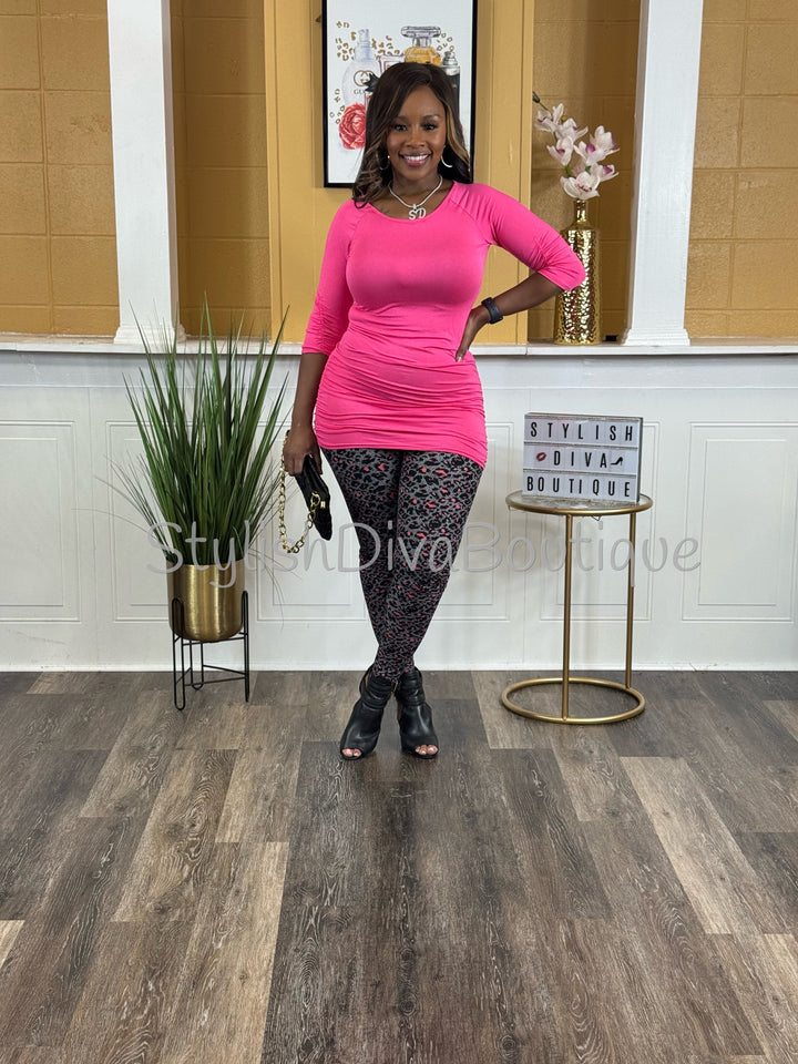 Wild in Pink Leopard Legging Set