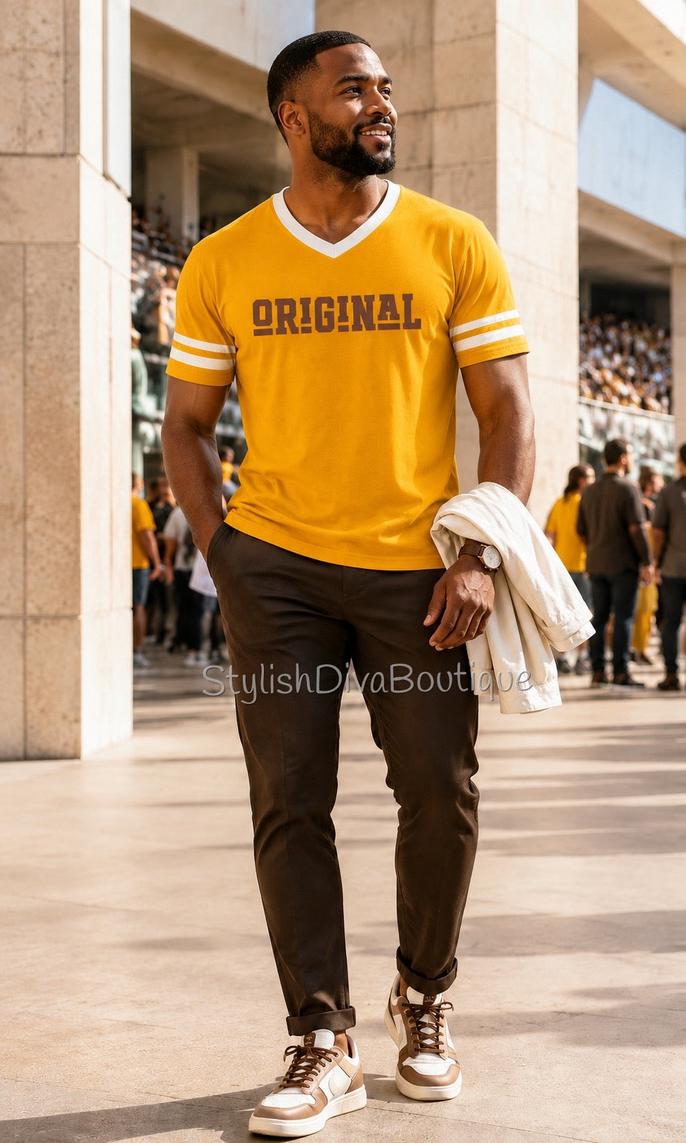 ORIGINAL Varsity Tee (Gold/Brown)