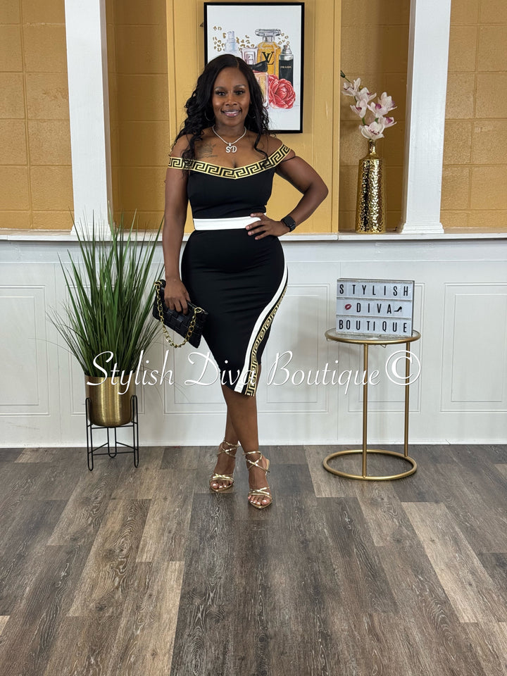 Golden Rule Midi Dress (Black)