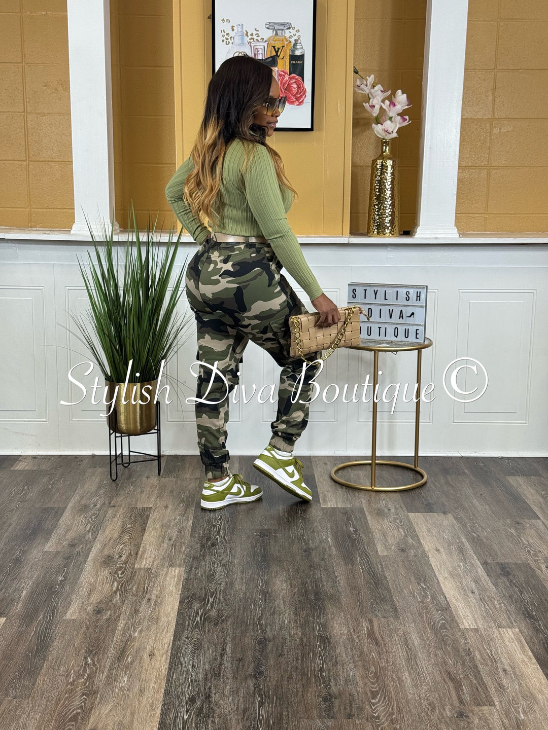Sienna Camo Cargo Joggers (Light Camo)