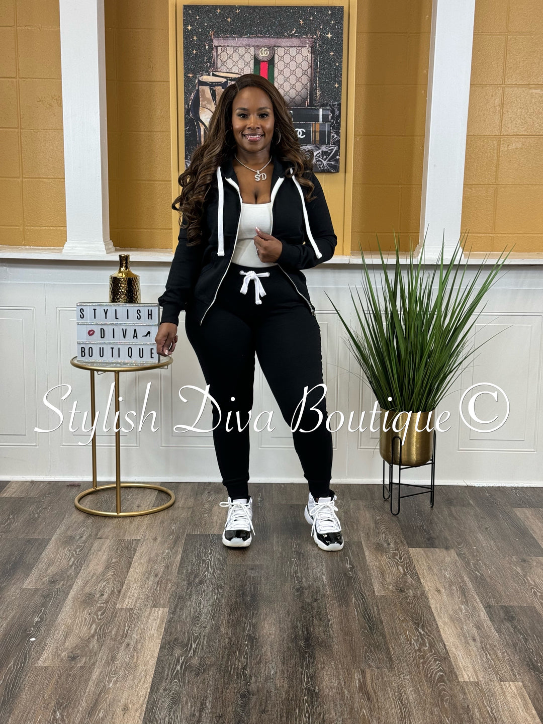 Relaxed Mode Hoodie/Jogger Set up to 3XL (Black)