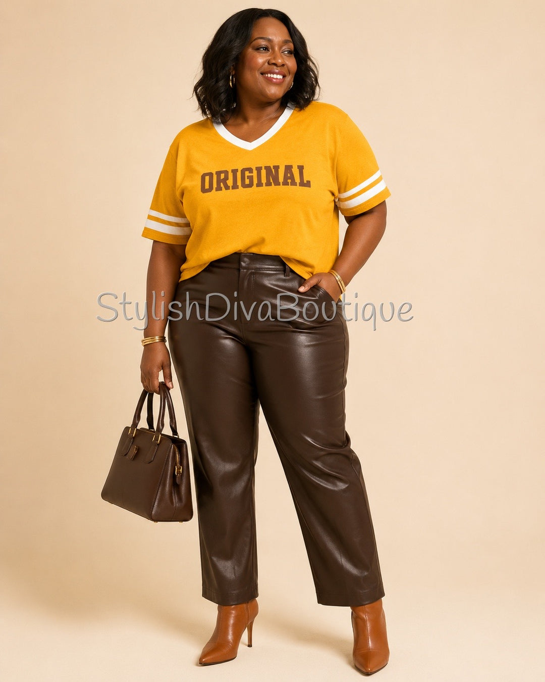 ORIGINAL Varsity Tee (Gold/Brown)