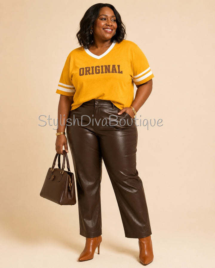 ORIGINAL Varsity Tee (Gold/Brown)