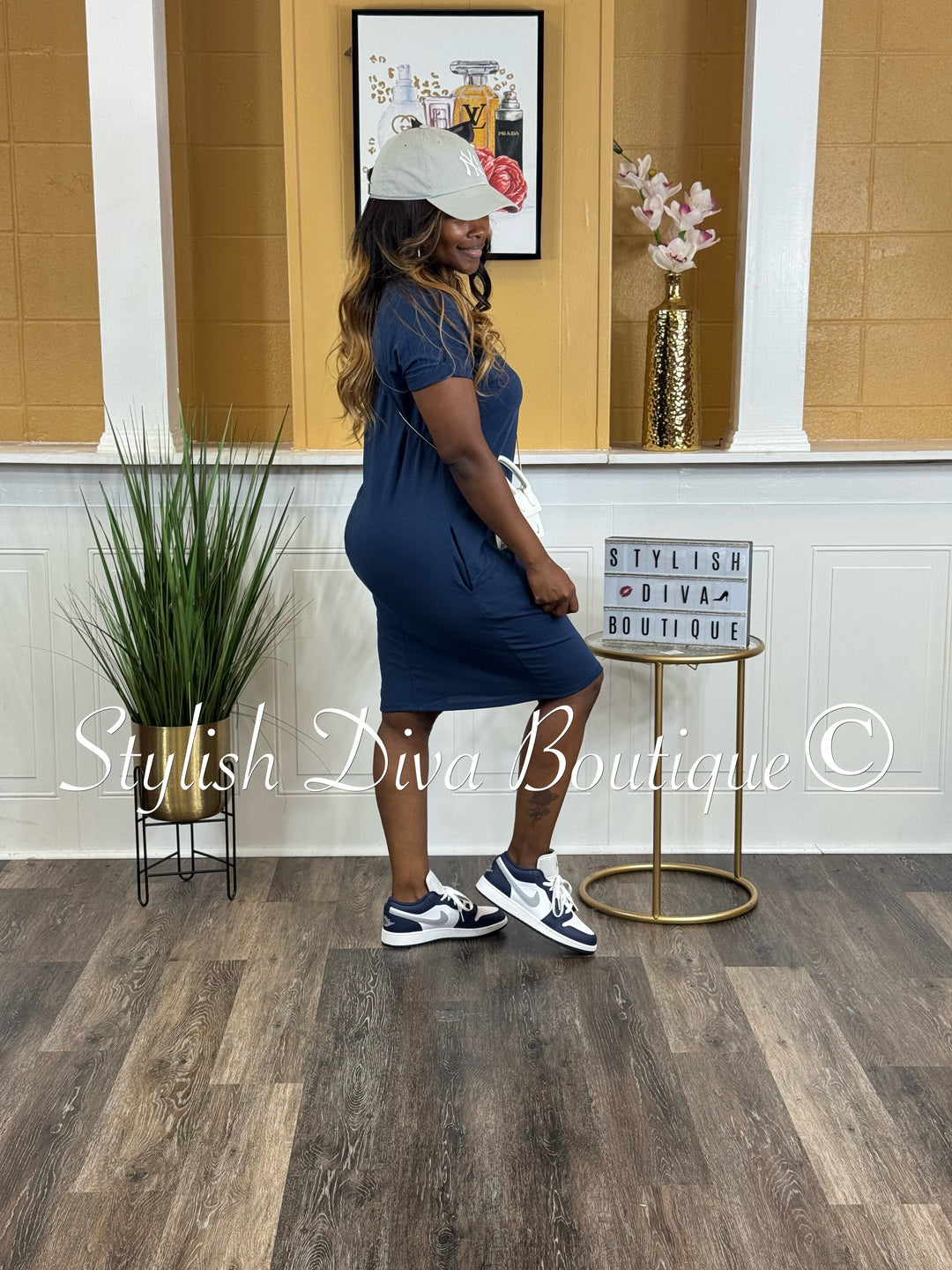 Out & About Dress (Navy)