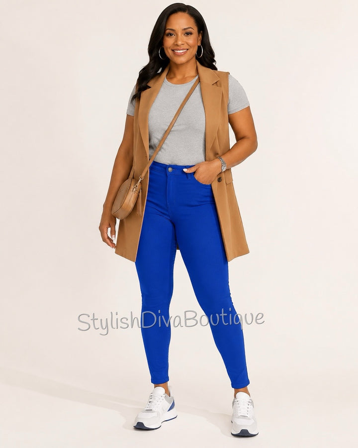 So Curvy Stretch Skinny Jeans up to 2XL (Royal Blue)