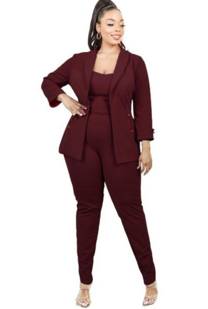 Boss Babe 3pc Jacket Set up to 3XL (Port)