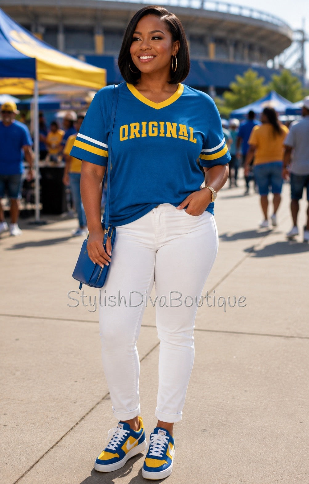 ORIGINAL Varsity Tee (Royal Blue/Gold/White)