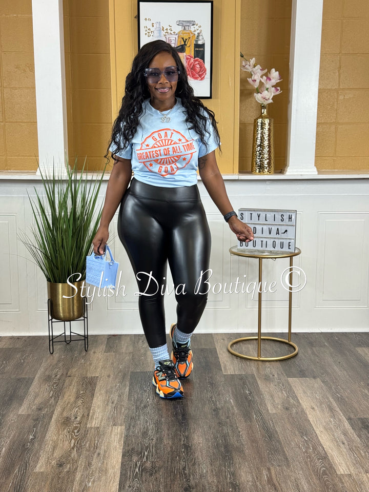 Faux Leather Leggings up to 3XL (Black)