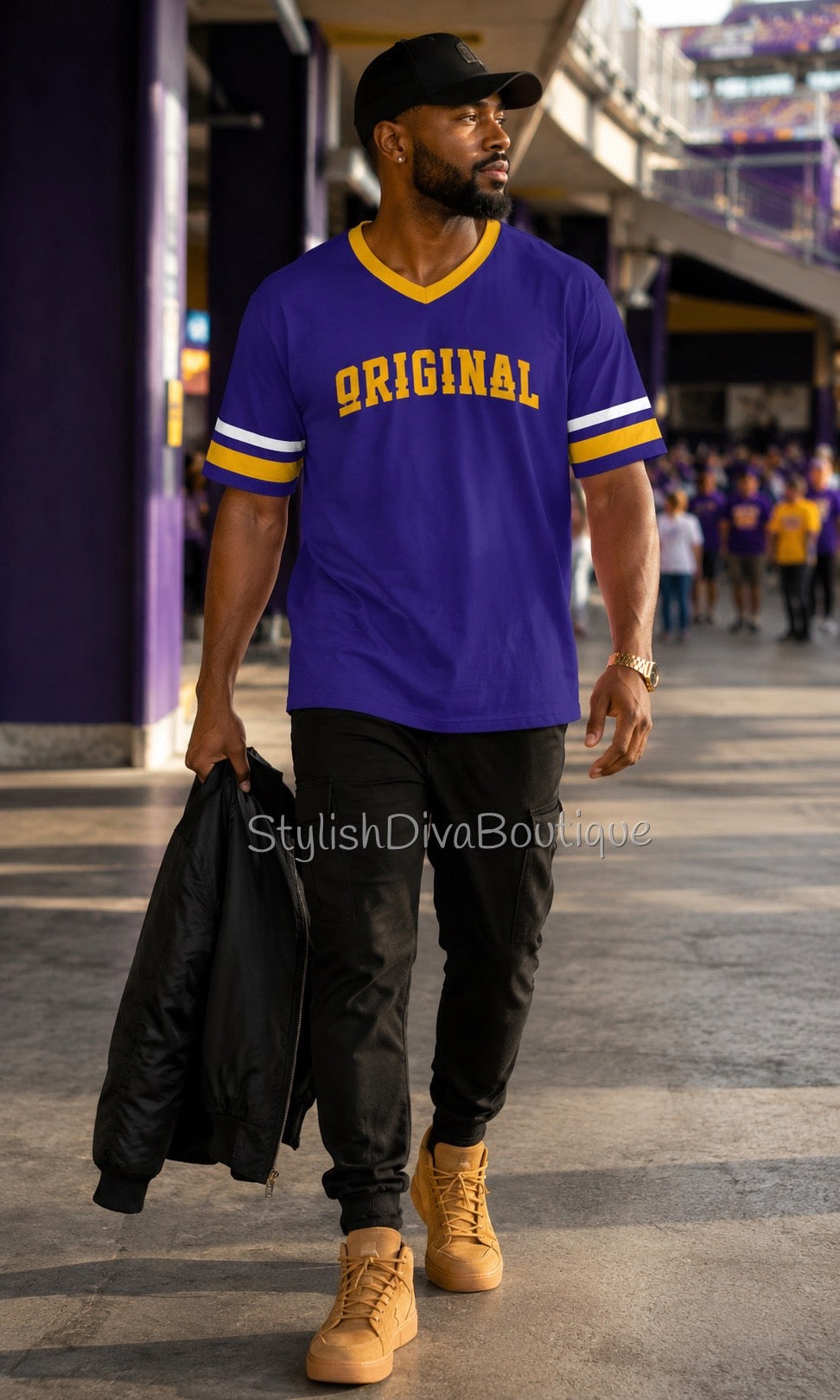ORIGINAL Varsity Tee (Purple/Gold/White)