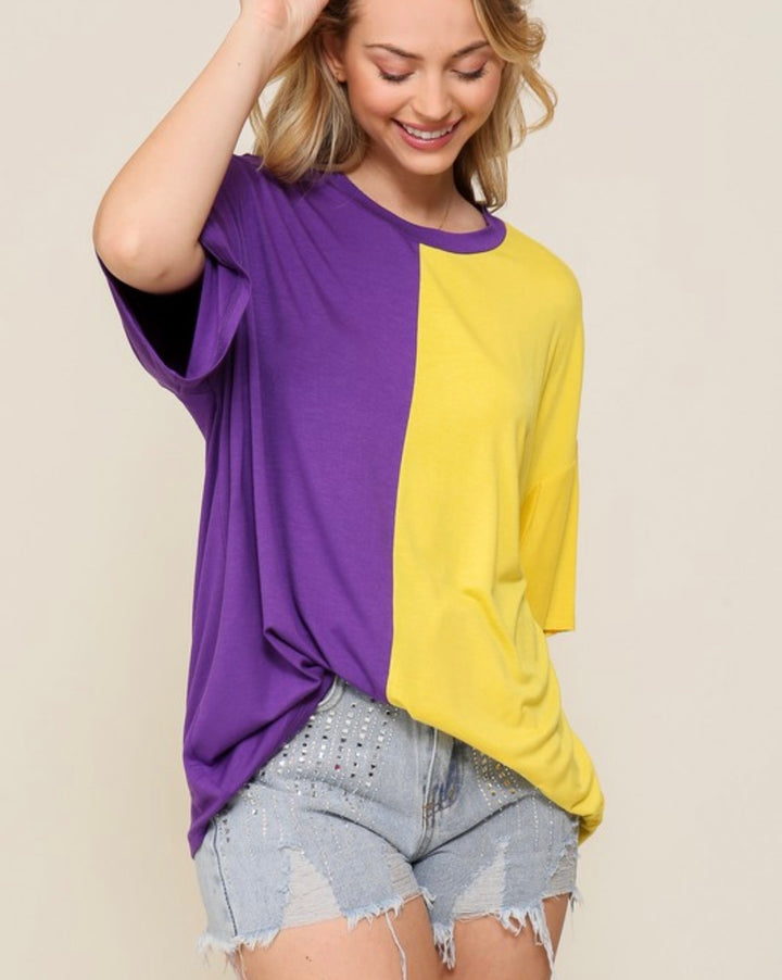 Game Day Two Tone Shirt (Purple/Yellow)