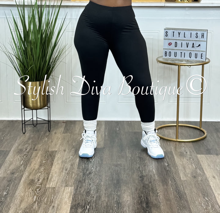 Butter Soft Microfiber Leggings up to 3XL (Black)