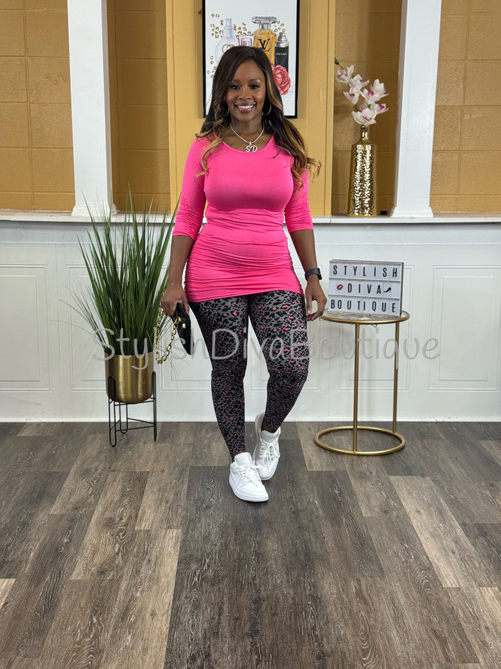 Wild in Pink Leopard Legging Set