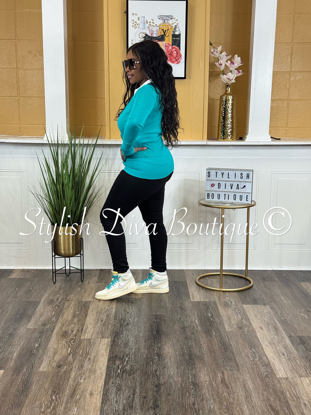 Stylish Snap Button L/S Cardigan (Jade)