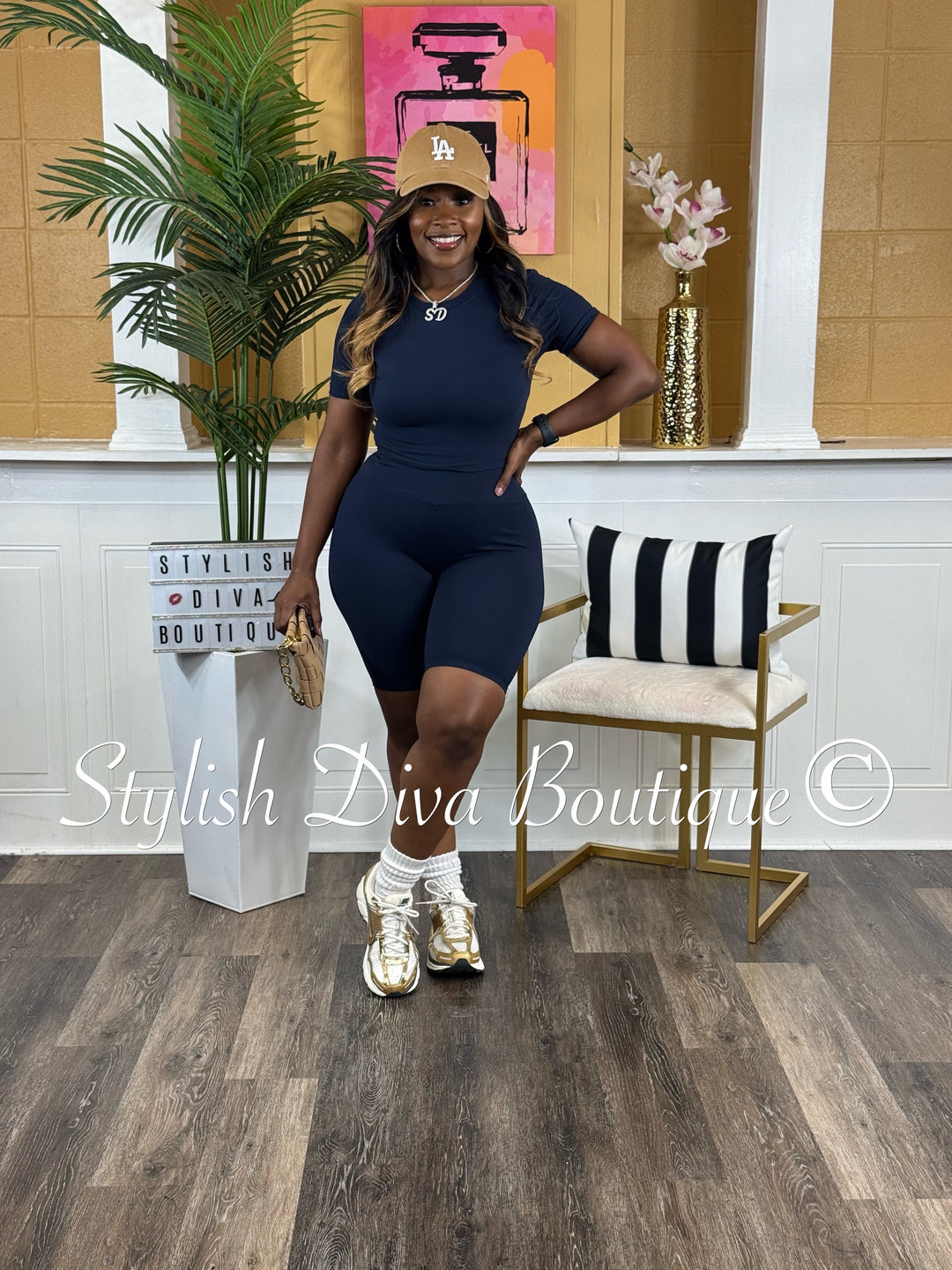 Biker Bae Set (Navy)