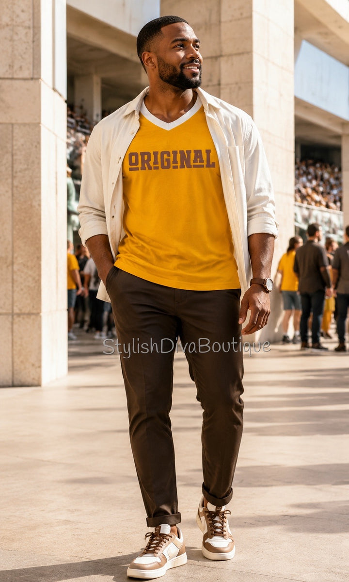ORIGINAL Varsity Tee (Gold/Brown)