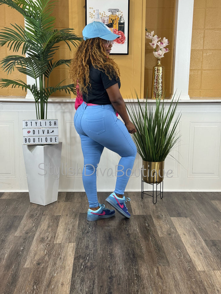 So Curvy Stretch Skinny Jeans up to 2XL (Columbia Blue)