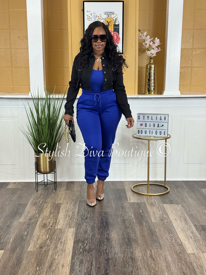 Kerri Jogger Set (Bright Blue)
