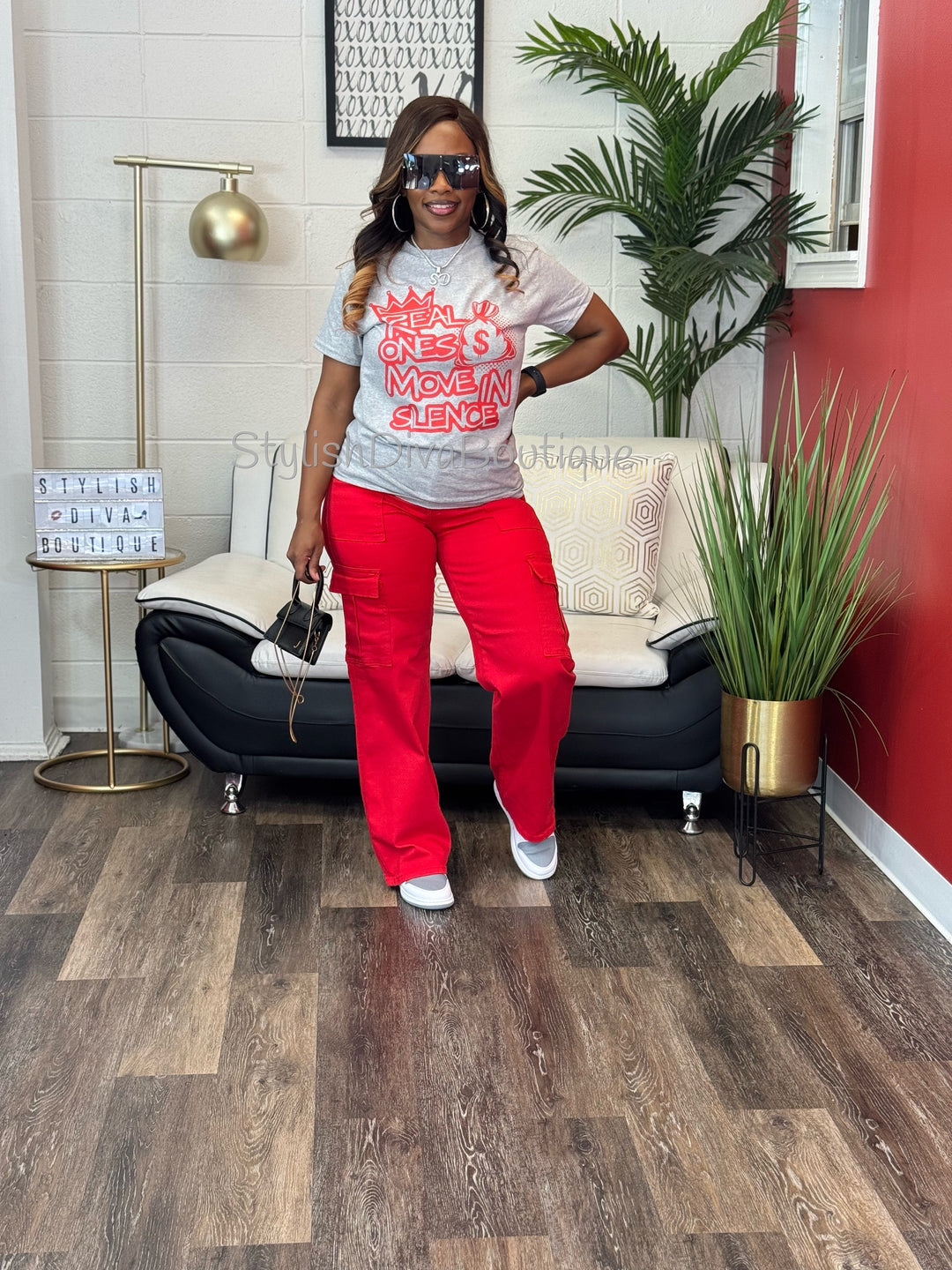 London Cargo Jeans (Red)