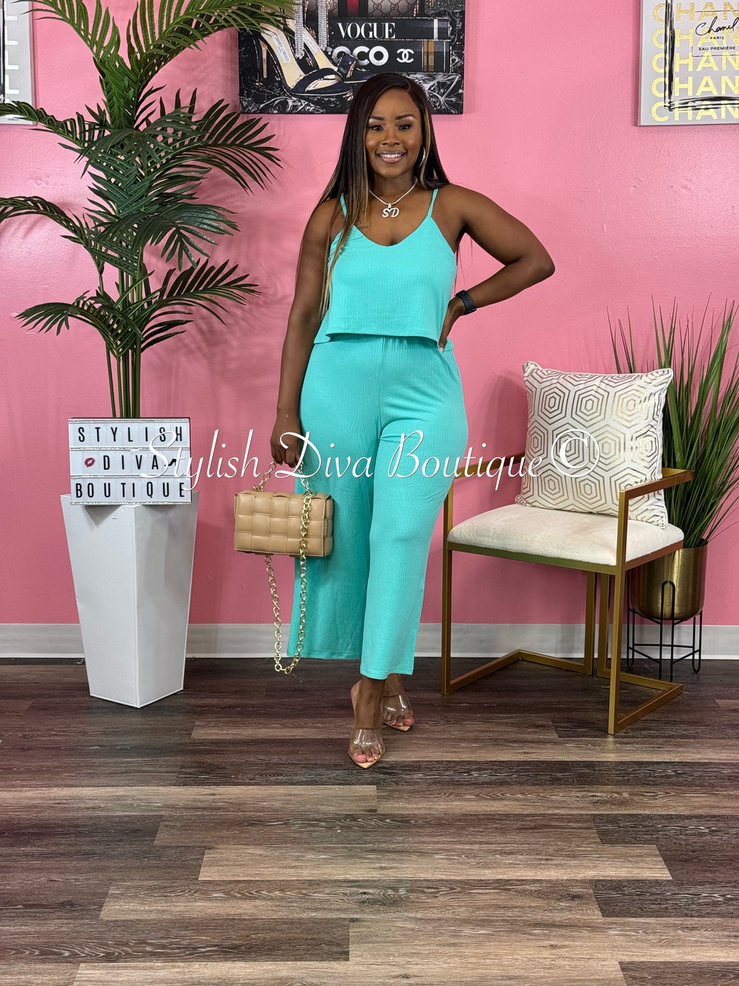 Hailey Jumpsuit up to 3XL (Mint)