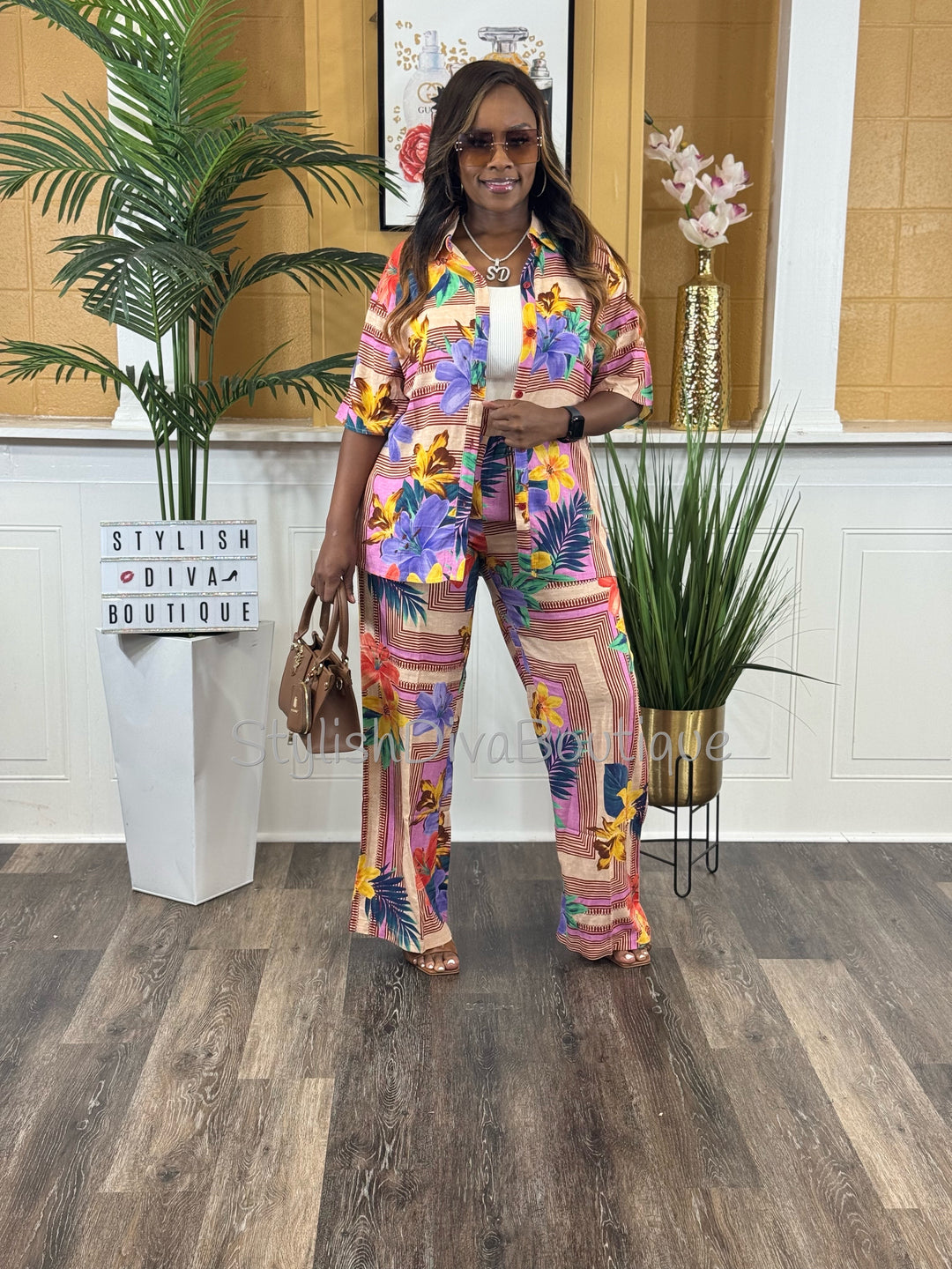 Island Escape Pants Set