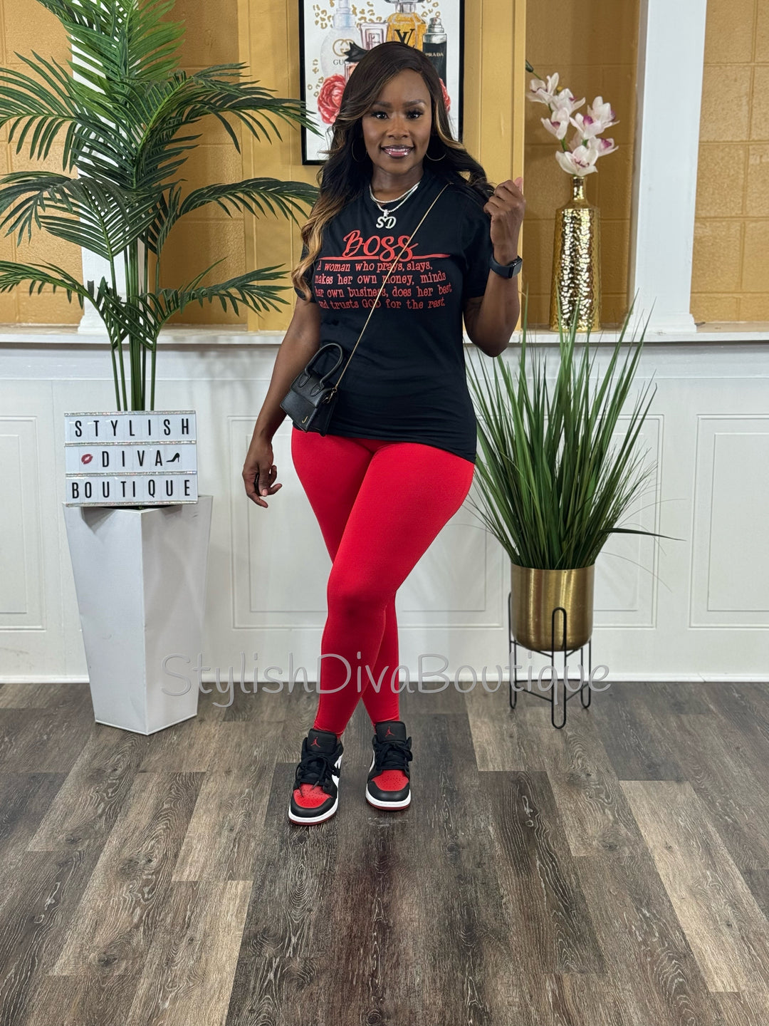 Butter Soft Microfiber Leggings up to 3XL (Red)