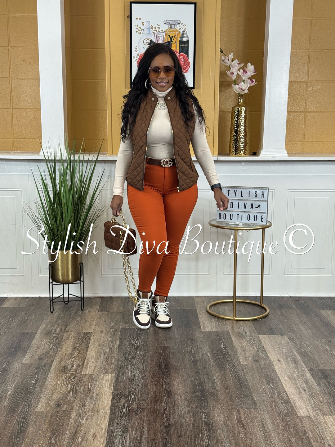 So Curvy Stretch Skinny Jeans up to 2XL (Rust Orange)