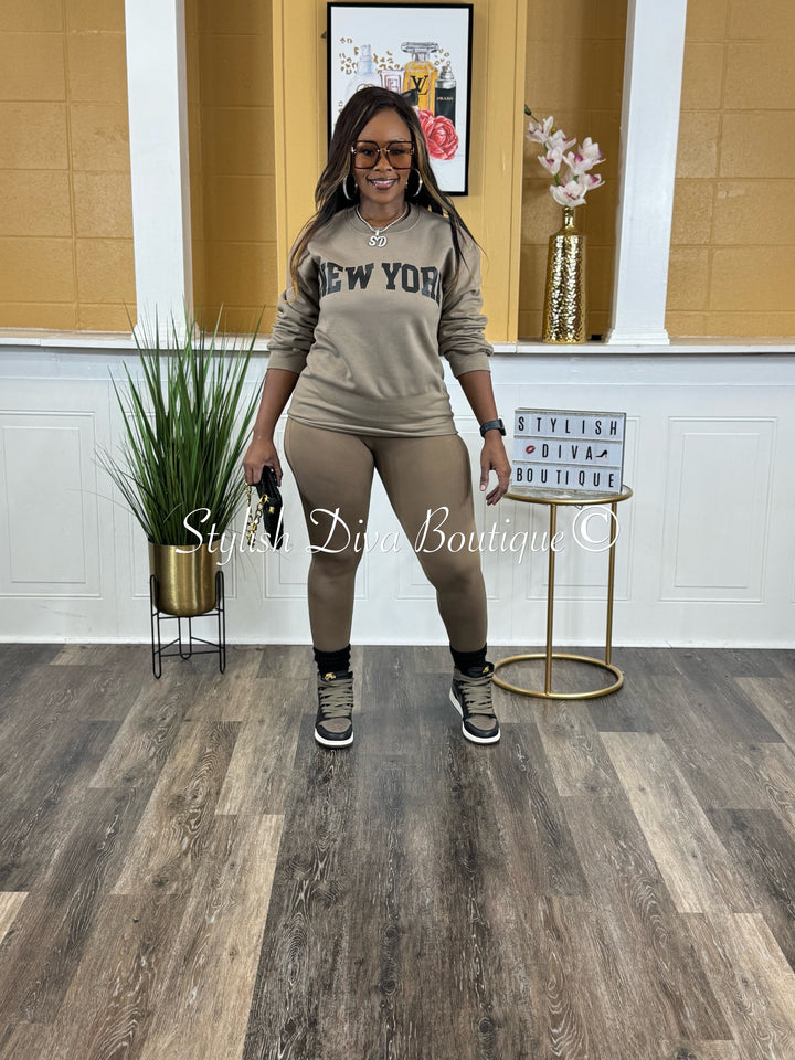 Butter Soft Microfiber Leggings up to 3XL (Mocha)